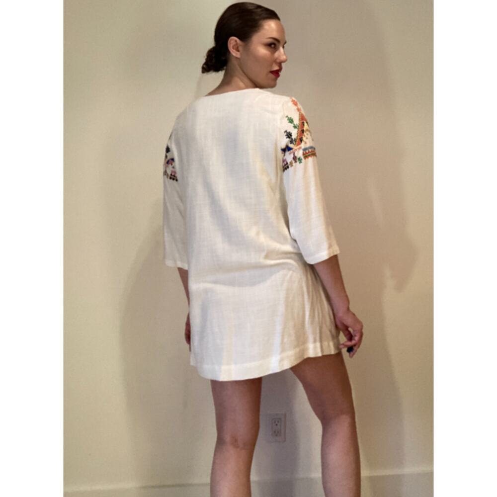 Kate Moss X Topshop Mini Dress / Tunic Festival Beauty &  Poolside Chic ~ Sz 4 - Picture 3 of 9